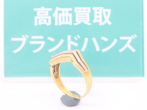K18PT900デザインコンビリング
