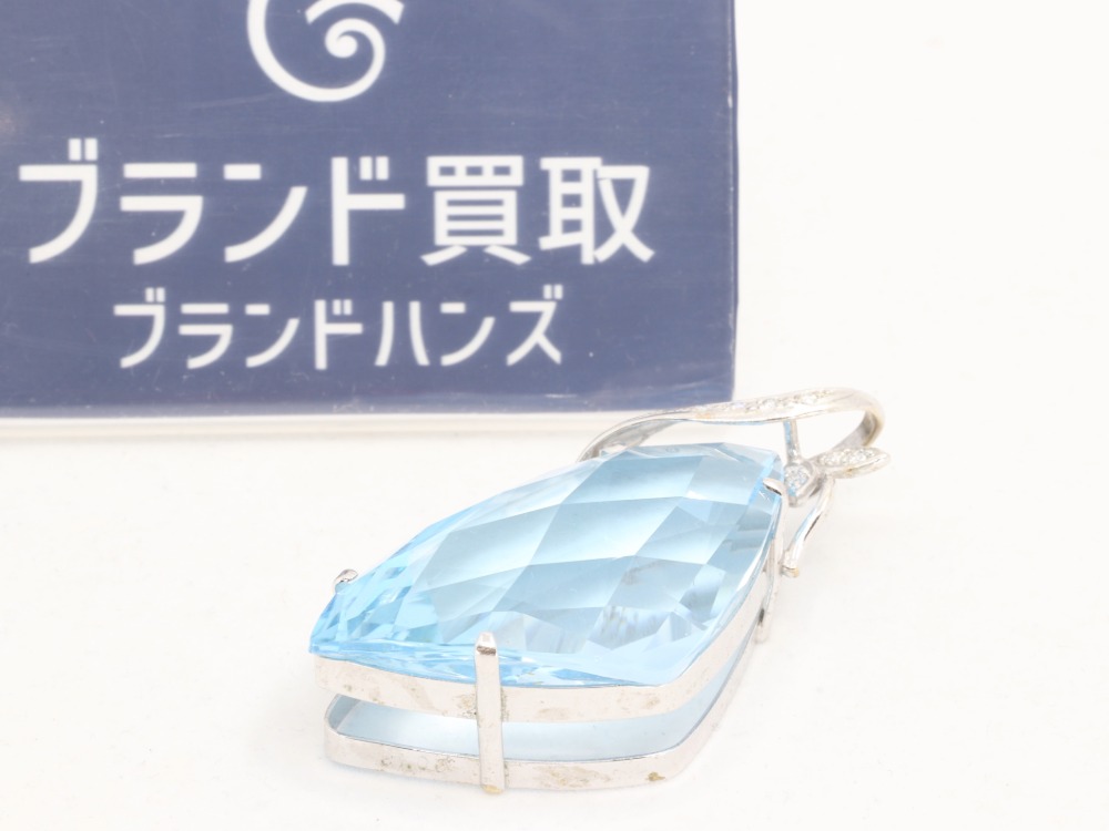 宝塚店でK18WGブルートパーズペンダントトップを買取しました！