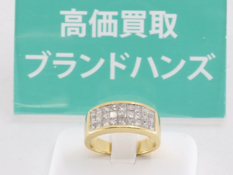 K18のダイヤリングD1.35ct