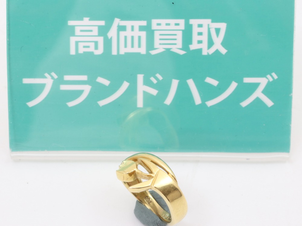 K18ノーブランドリング指輪2.66g正面