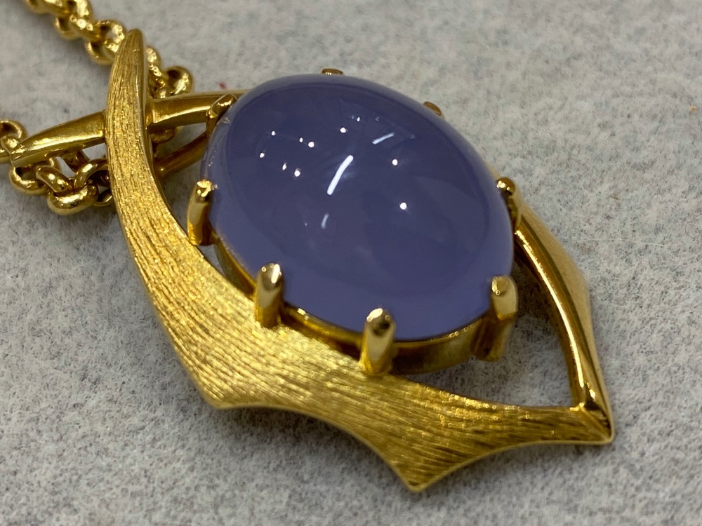 K18ブルーサファイヤネックレス横