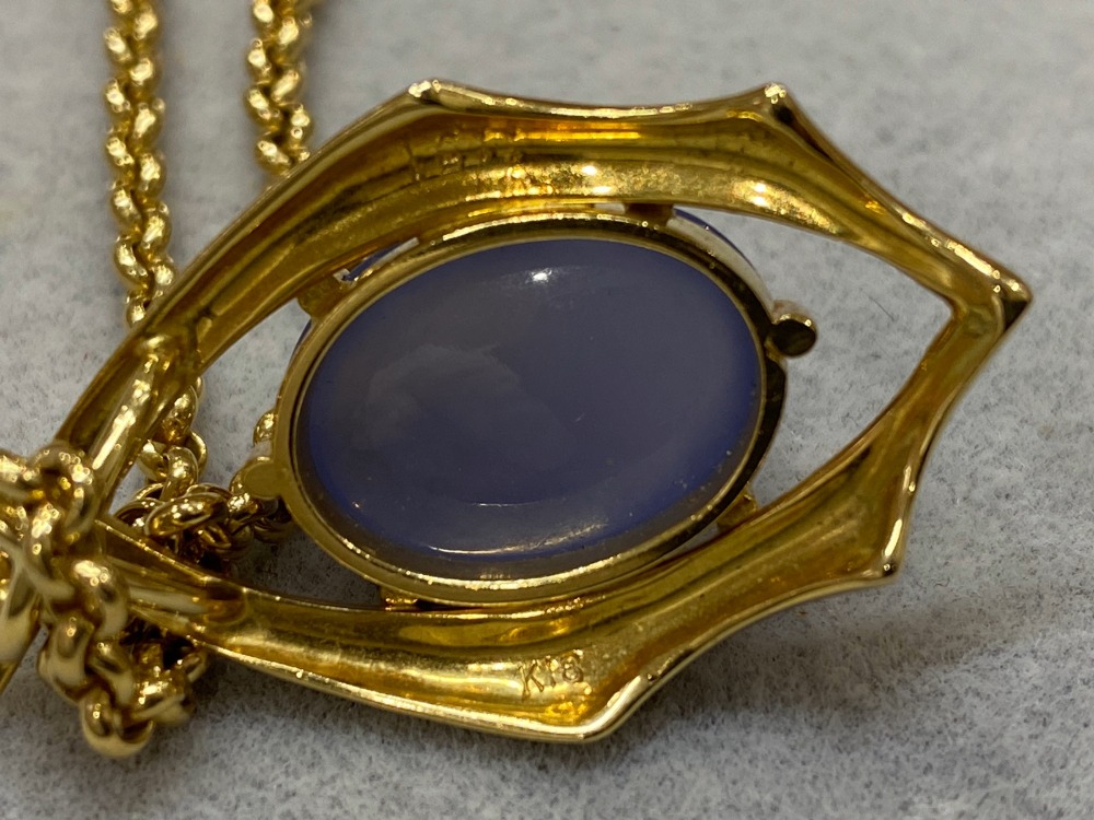 K18ブルーサファイヤネックレス裏