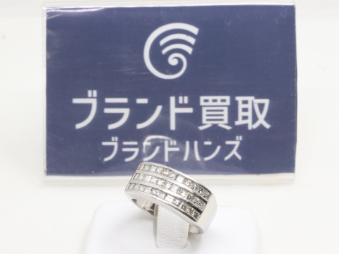 PT900(プラチナ900)メレダイヤリング1.00ct