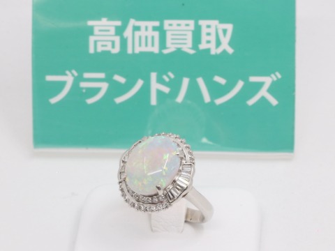 Pt900オパールダイヤリング