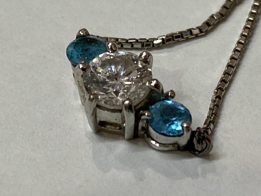 Pt900ダイヤブルートパーズネックレスをお買取しました