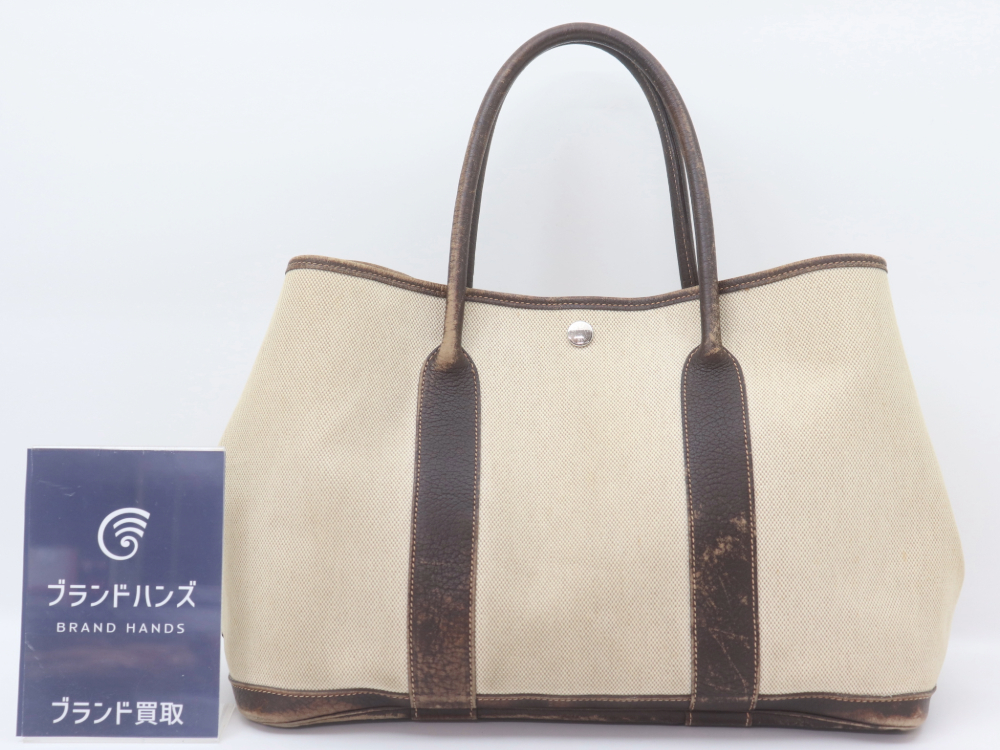 エルメスのガーデンパーティPMトワルアッシュ正面