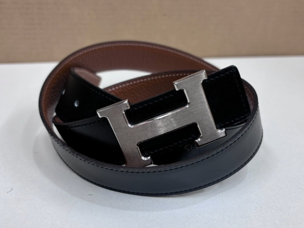 エルメス直営店購入コンスタンスHベルト エルメス HERMES コンスタンス H ベルト ブラック/ショコラ/ソー