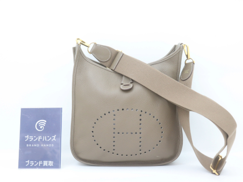 エルメスエブリン3PMエトゥープU刻印
