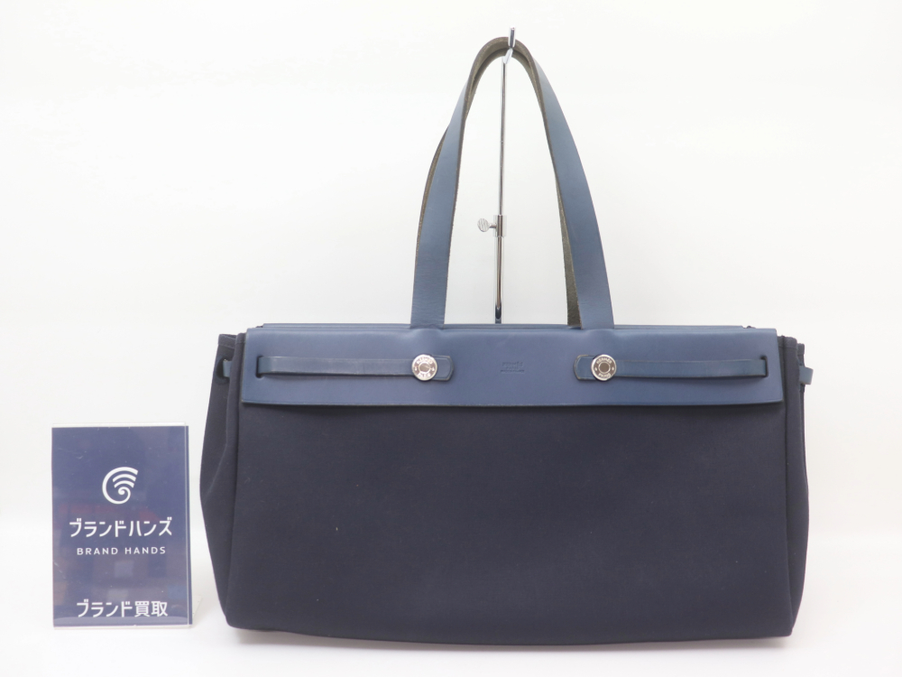 エルメスエールバッグカバスMM□F刻印裏