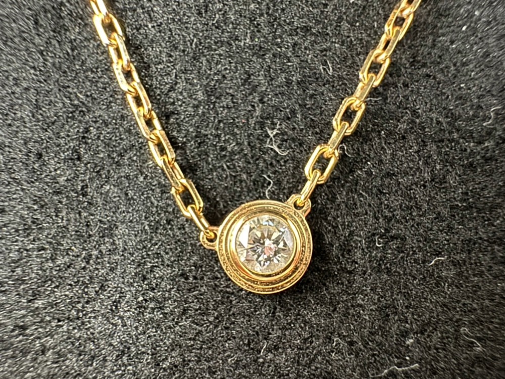 カルティエK18ダムールネックレストップ