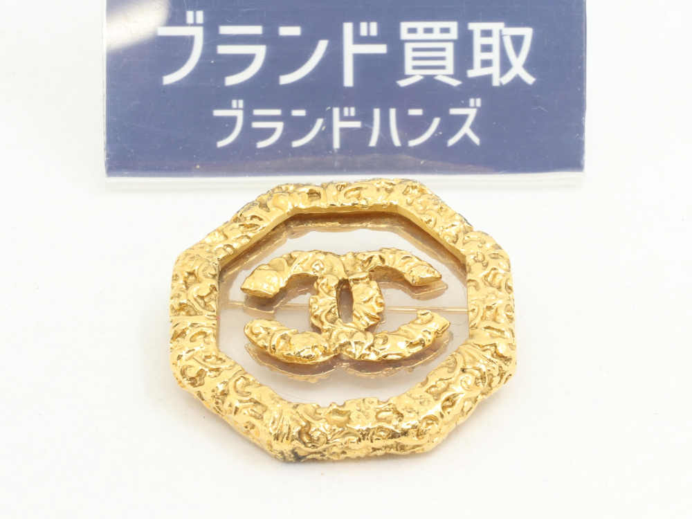 シャネル溶岩ココマークブローチ正面