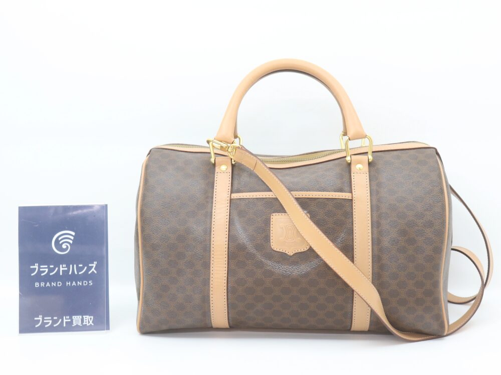 セリーヌのマカダム2WAYボストンバッグ正面