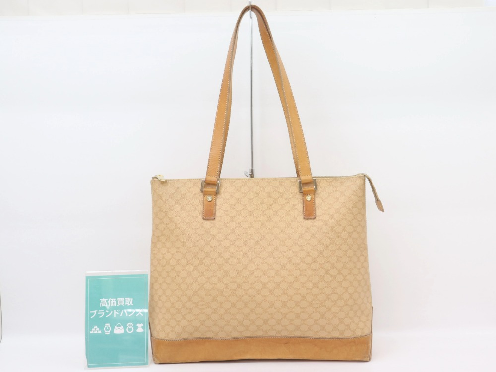 セリーヌマカダム柄トートバッグベージュ正面