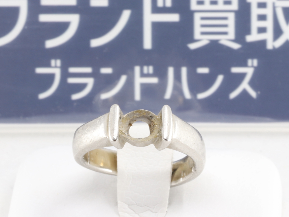 ダイヤを外したPT900リング正面