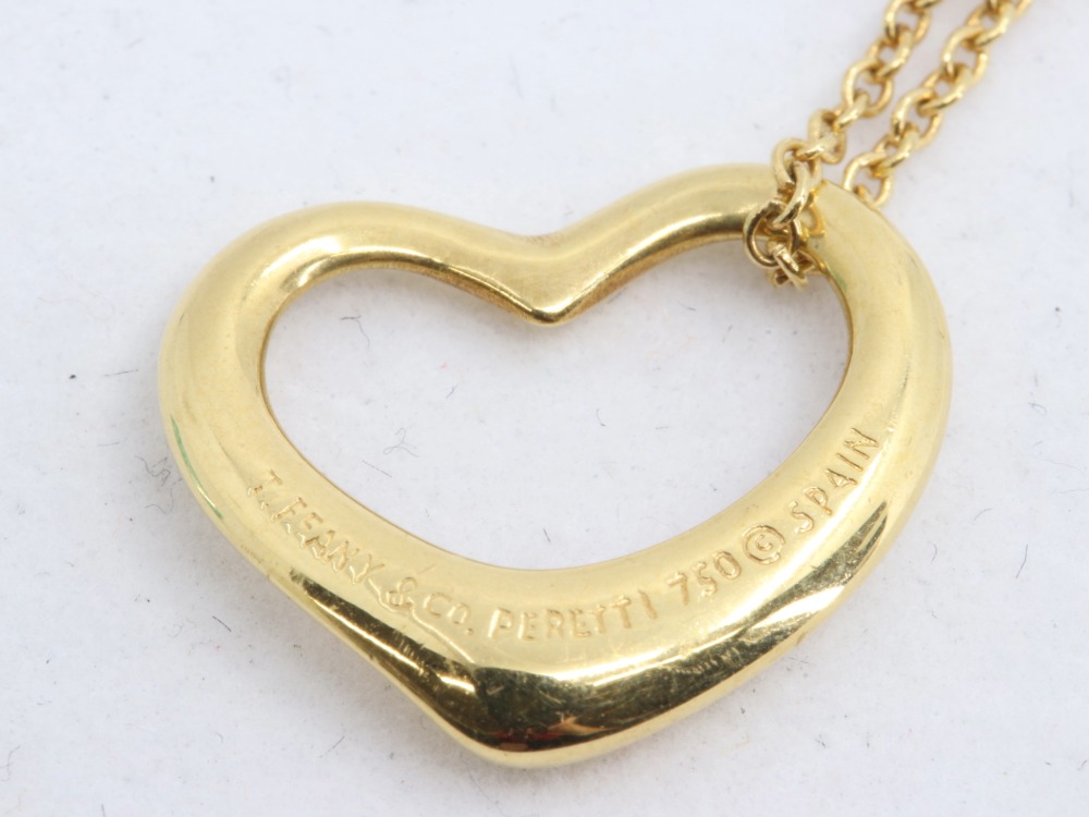 ティファニーオープンハートネックレストップ