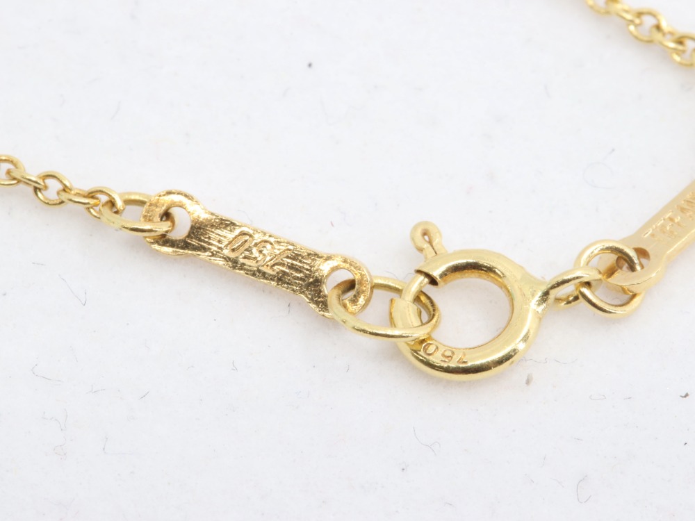 ティファニーオープンハートネックレス刻印