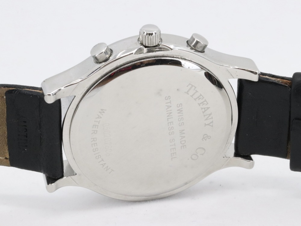 ティファニーマーククロノグラフ時計裏蓋