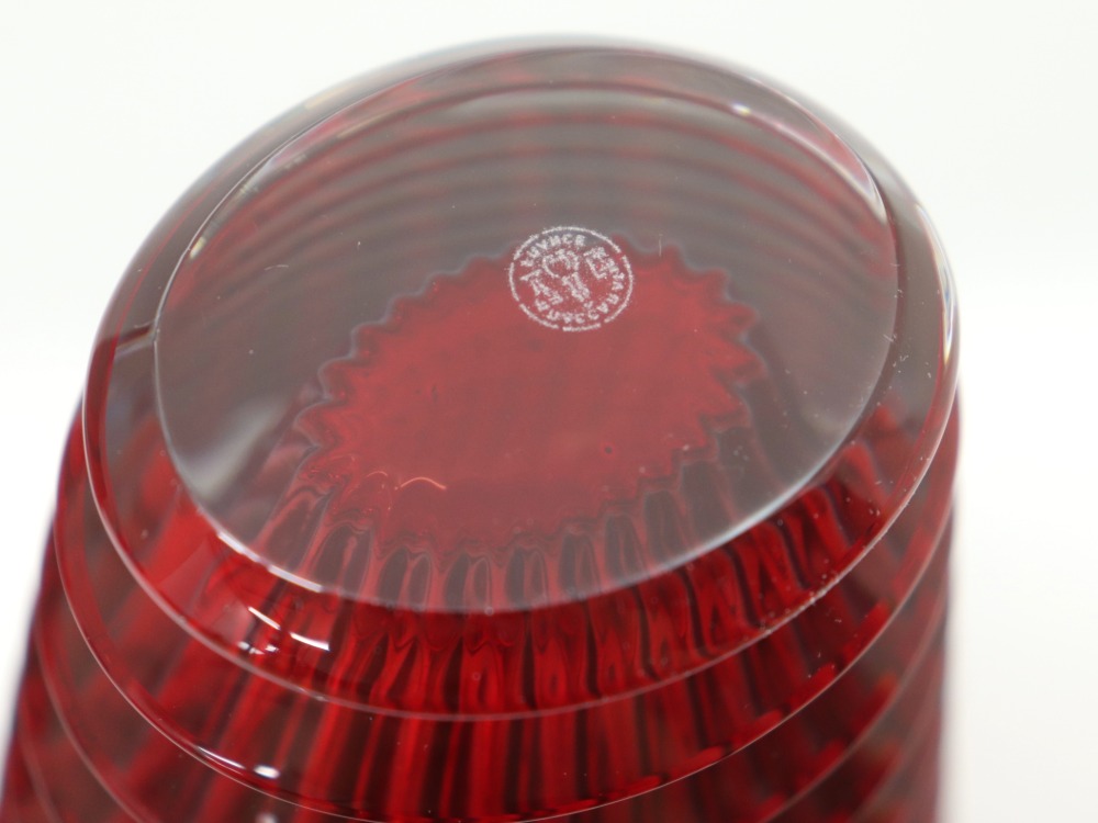 バカラEYEベース花瓶レッド底