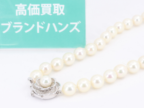 パールシルバーネックレス