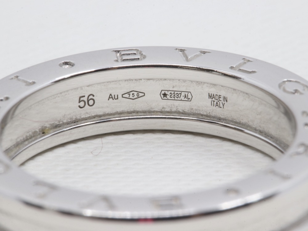 ブルガリビーゼロワンリングK18刻印