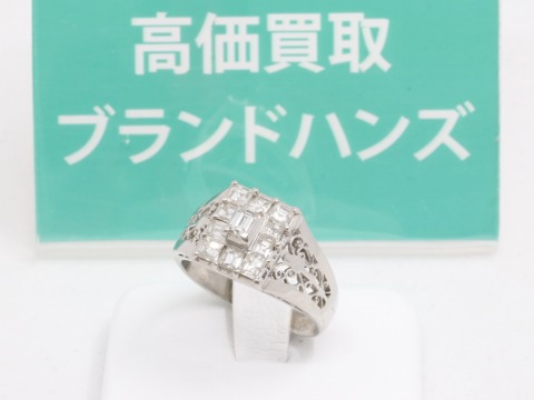 プラチナPT900のダイヤリング