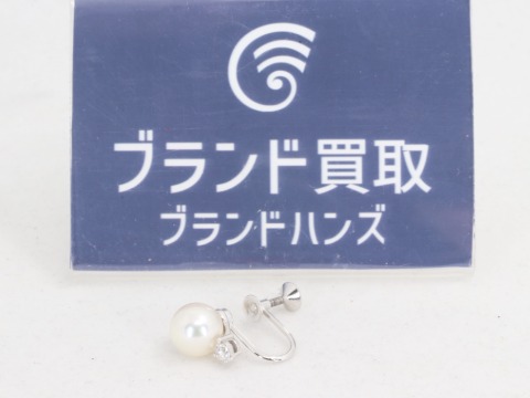 ミキモトK18パールダイヤイヤリング