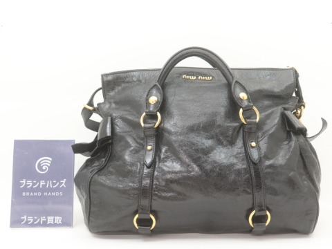 ミュウミュウヴィンテージカーフ2wayバッグ