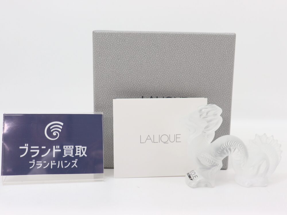 ラリックのドラゴンのガラス置物横面