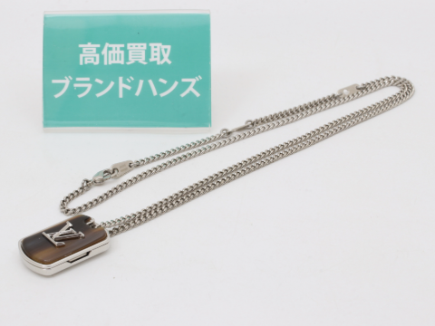 ルイヴィトンコリエLVシェイズシルバーネックレス