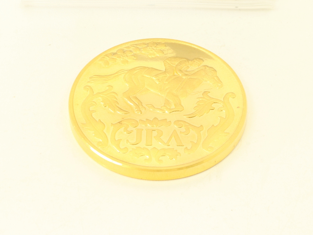 傷有JRA優勝記念K24(純金)金貨斜め