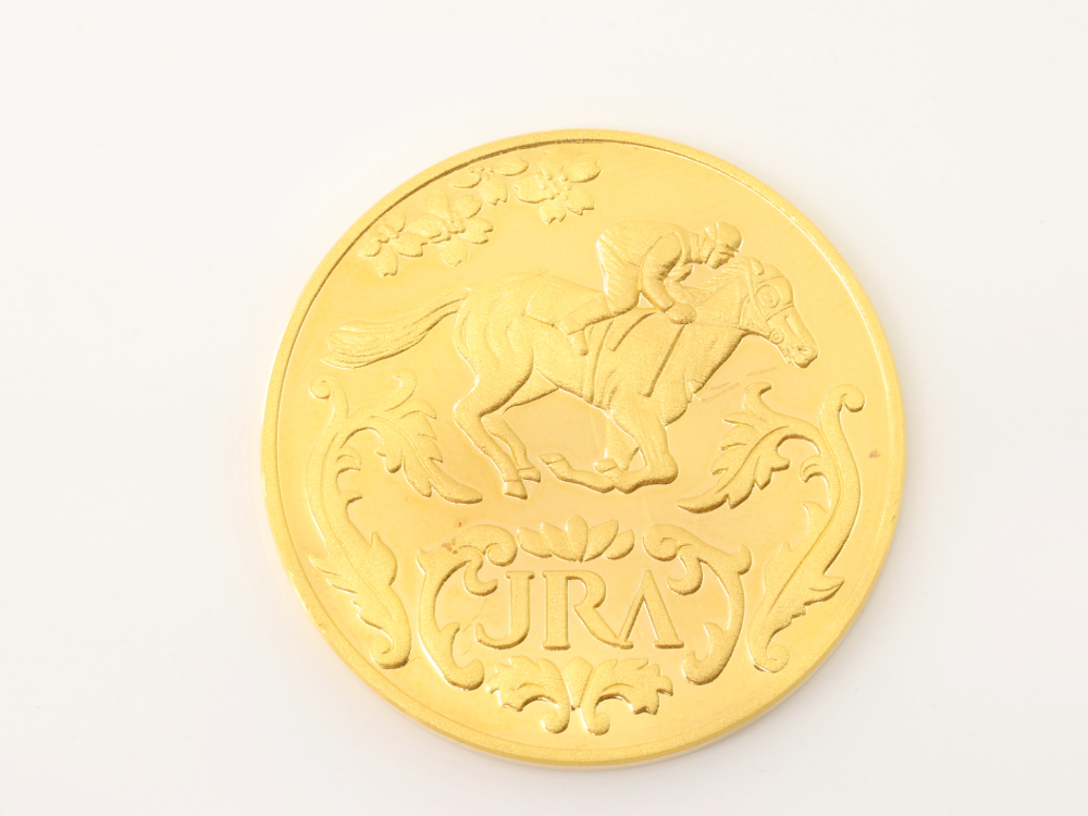 傷有JRA優勝記念K24(純金)金貨正面