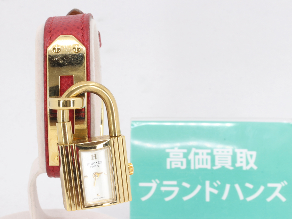 動いていないエルメスのケリーウォッチ正面