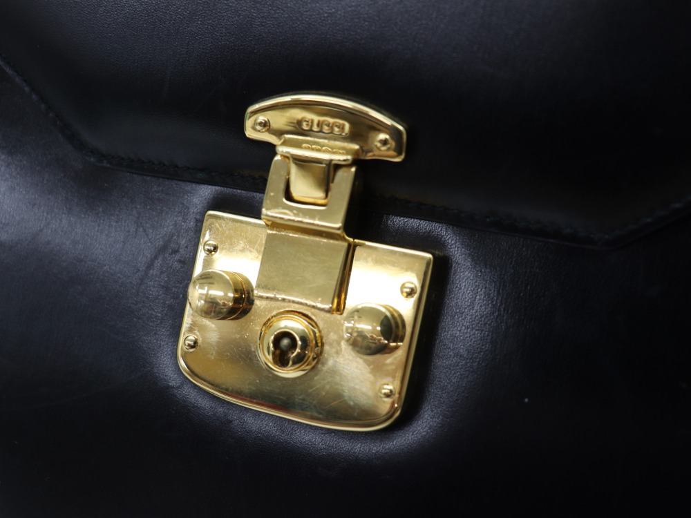 古いグッチの2WAYハンドバッグ金具