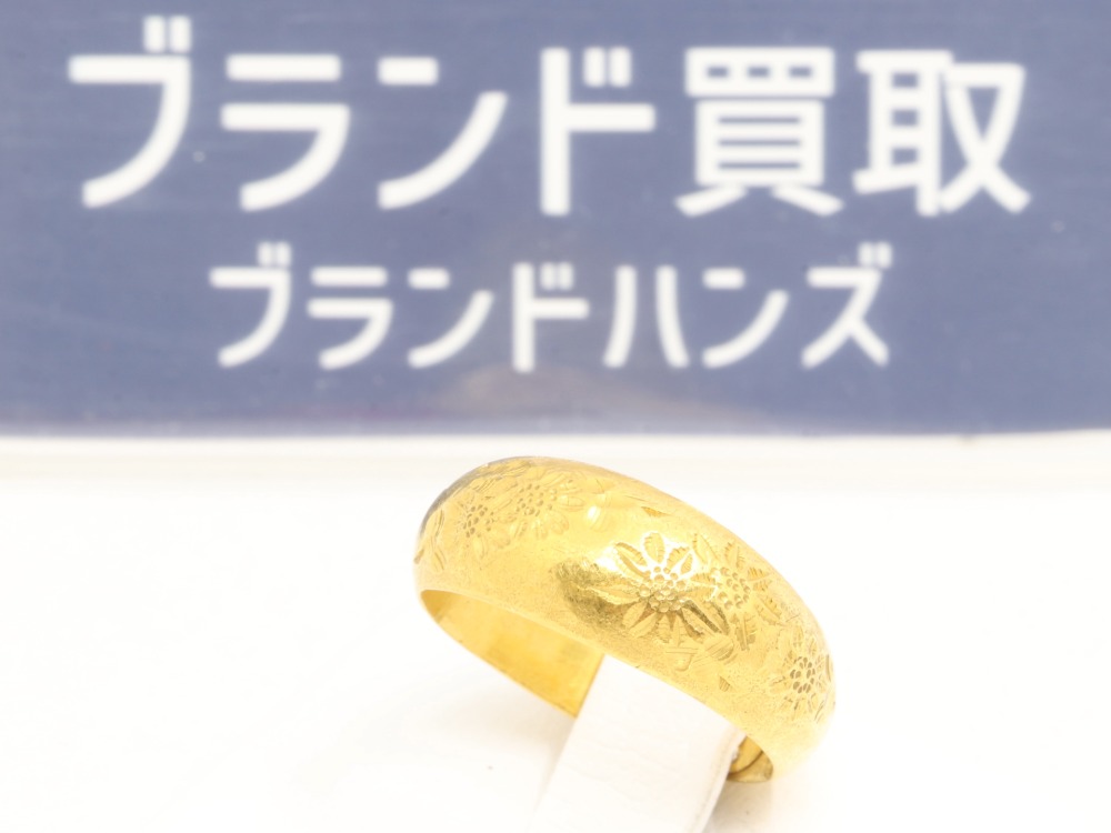 純金(K24)リング正面