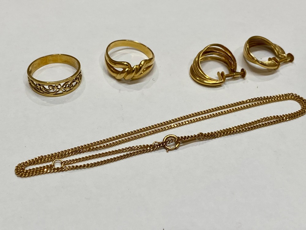 金K18アクセサリーおまとめ斜め