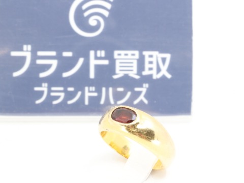 金K18ガーネットリング
