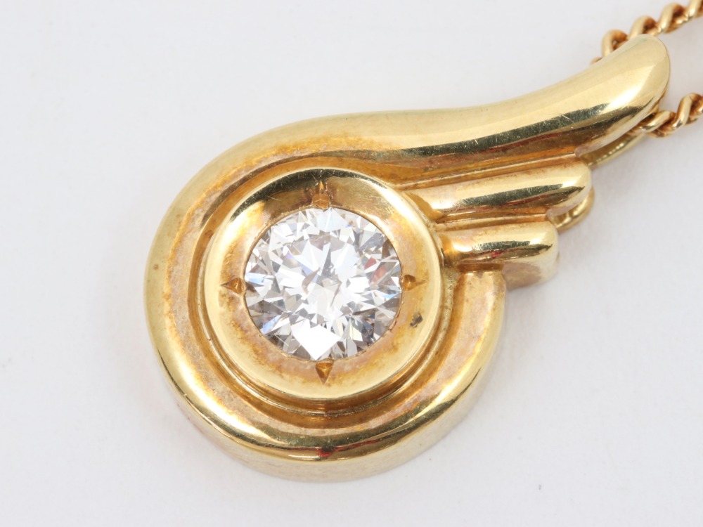 金K18ダイヤネックレストップ