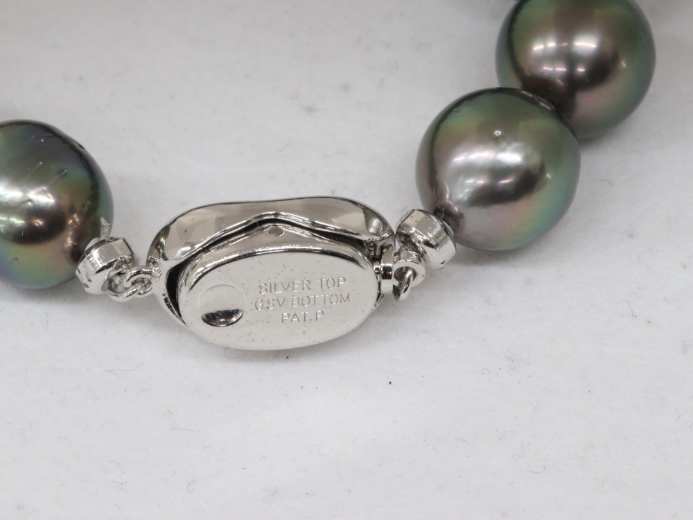 黒蝶パールのネックレス刻印