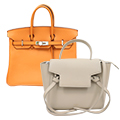 エルメスのバーキンオレンジとセリーヌのナノ2wayショルダーバッグ