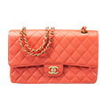 シャネルマトラッセチェーンショルダーバッグオレンジ