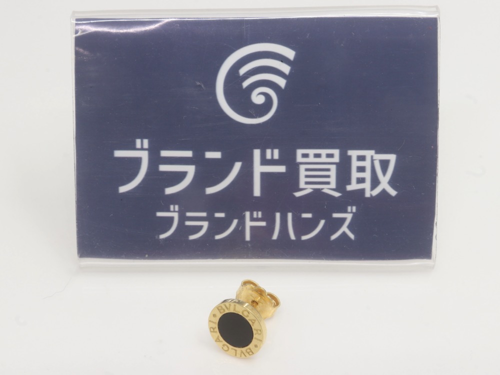 神戸三宮で片方のみブルガリのYGオニキスピアスを買取しました