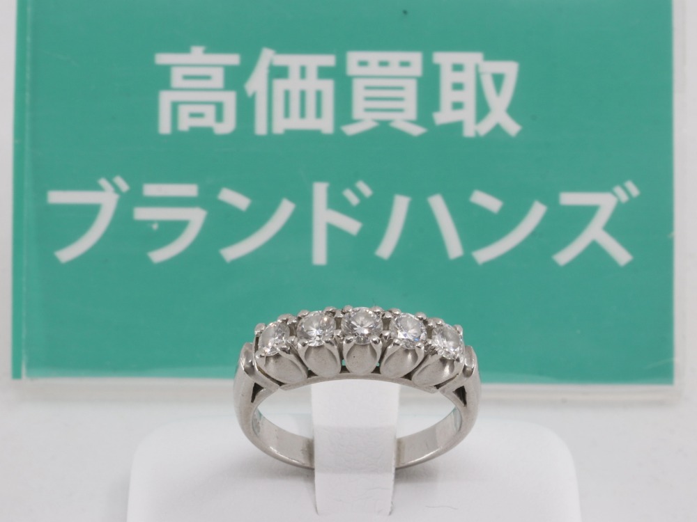 5PダイヤモンドリングPT900正面