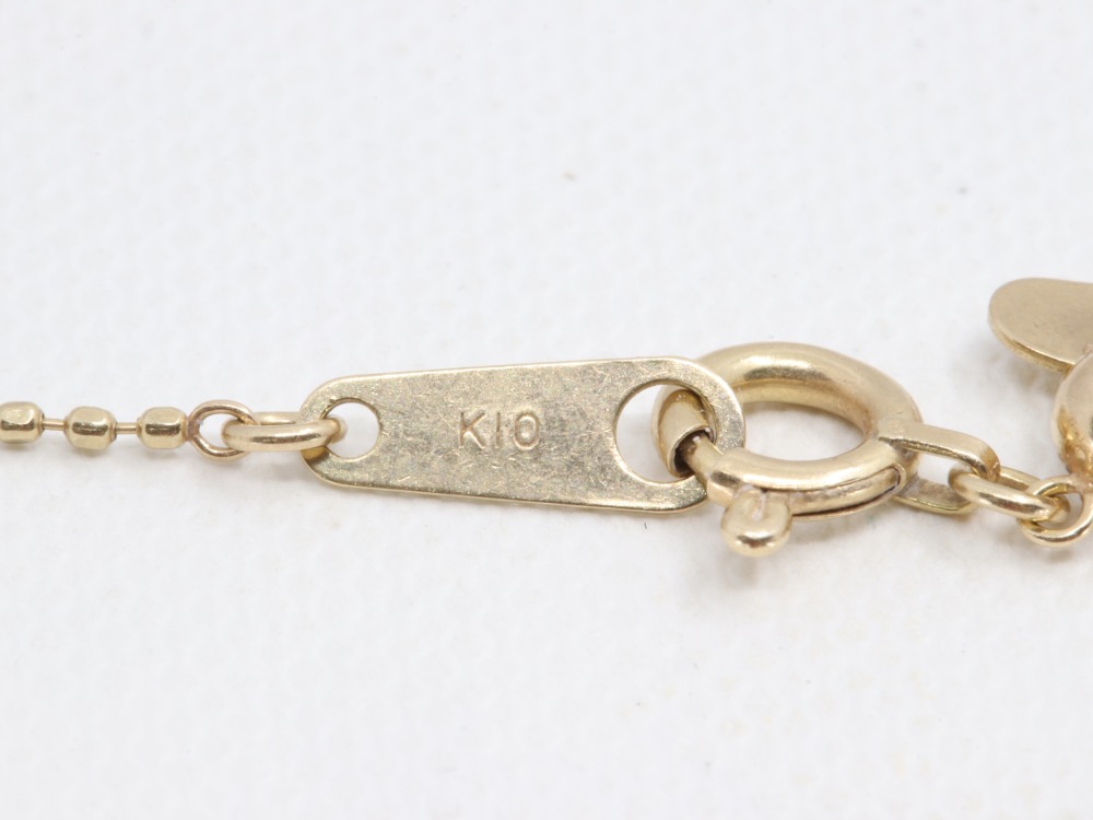 K10(10金)ネックレス刻印