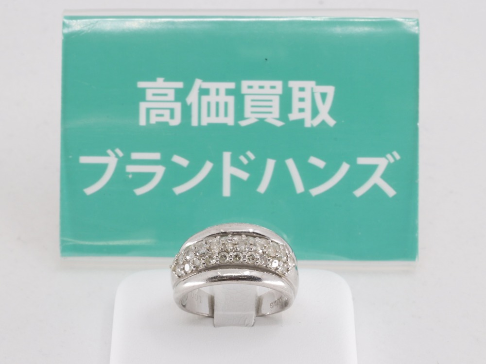 K18WGノーブランドダイヤリング正面