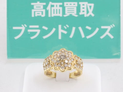K18のダイヤモンドリングD1.20ct