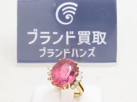 K18のトルマリンリング