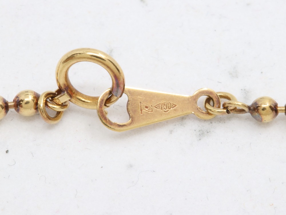 K18ネックレス刻印