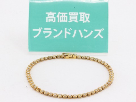 ダイヤモンドK18YG ブレスレット