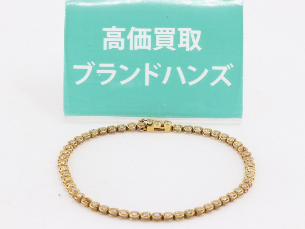 K18ノーブランドダイヤブレスレット全体