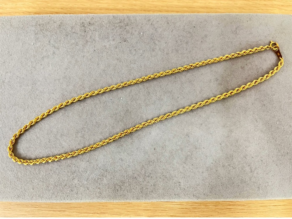 K18ノーブランドネックレス81g全体